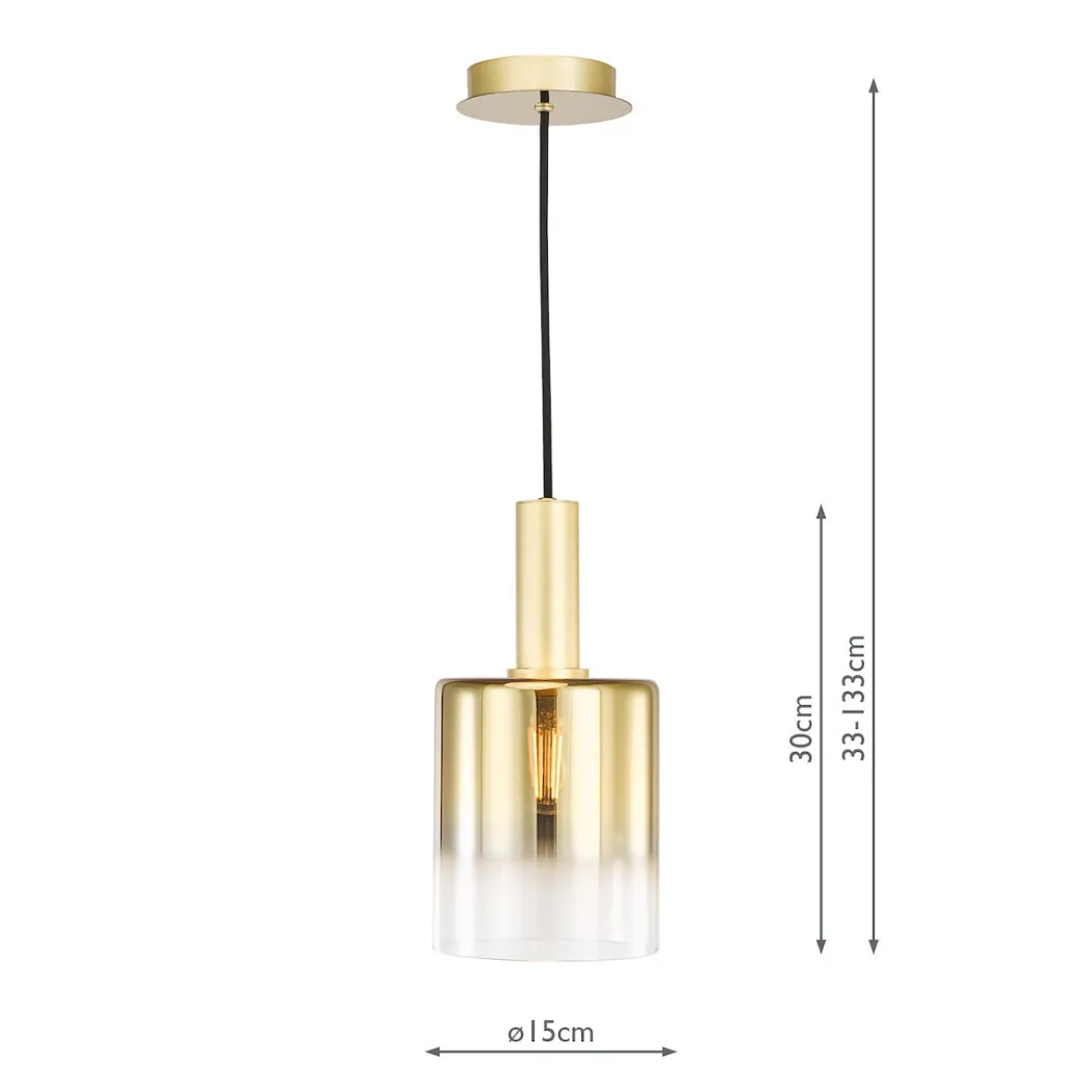 Savannah Satin Gold Ceiling Pendant