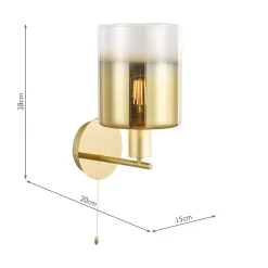 Savannah Satin Gold Wall Light