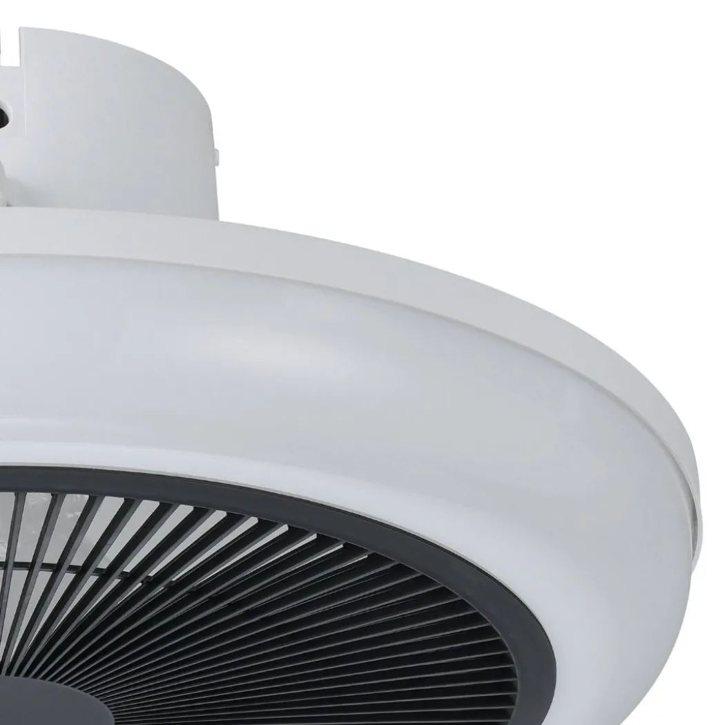 Sayulita White & Black LED Ceiling Fan Light