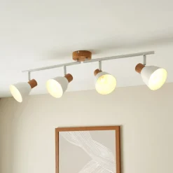 Seaton Matte White 4-Spot Bar