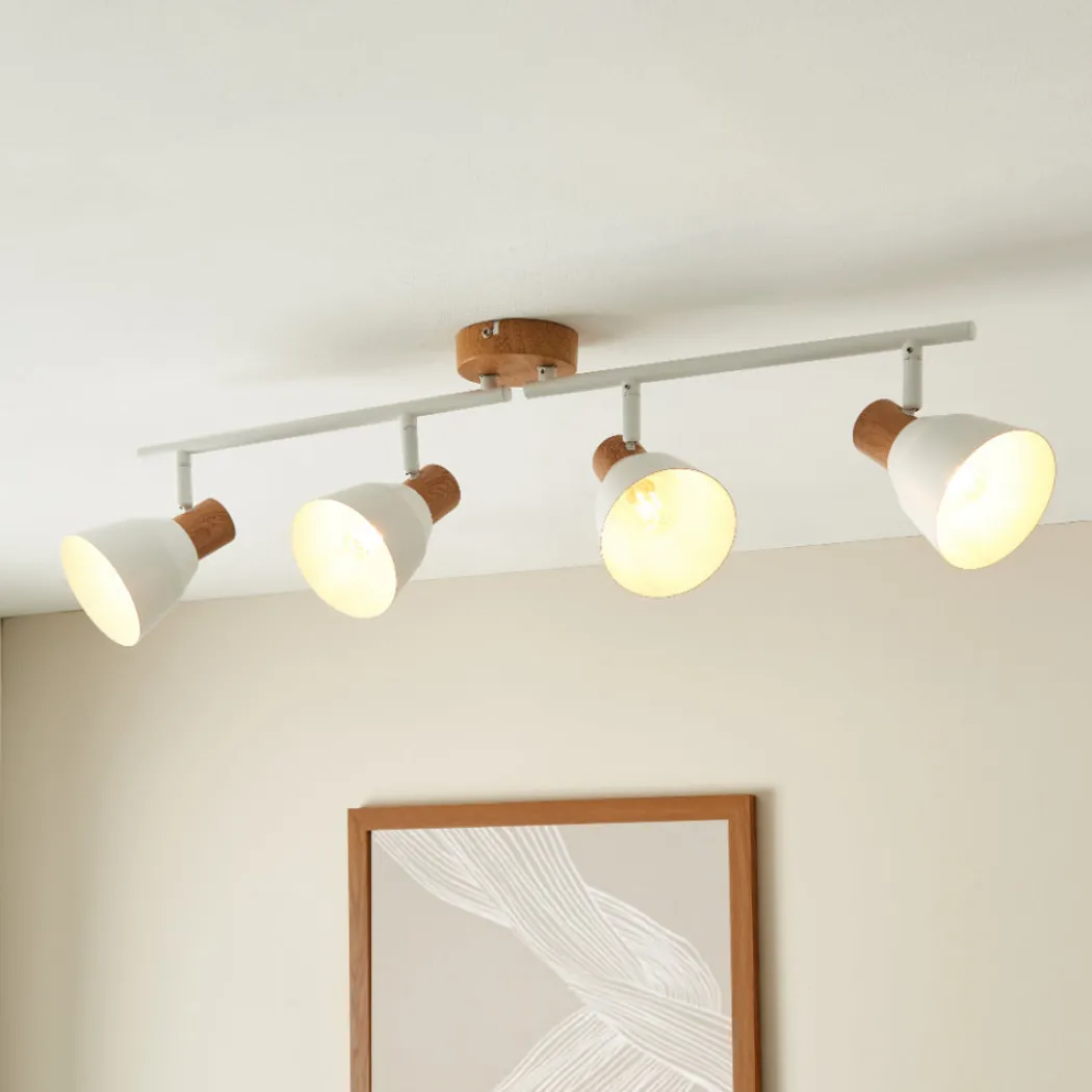 Seaton Matte White 4-Spot Bar