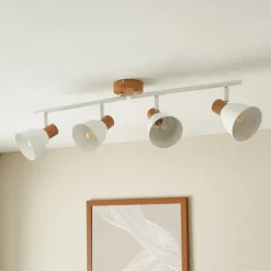 Seaton Matte White 4-Spot Bar