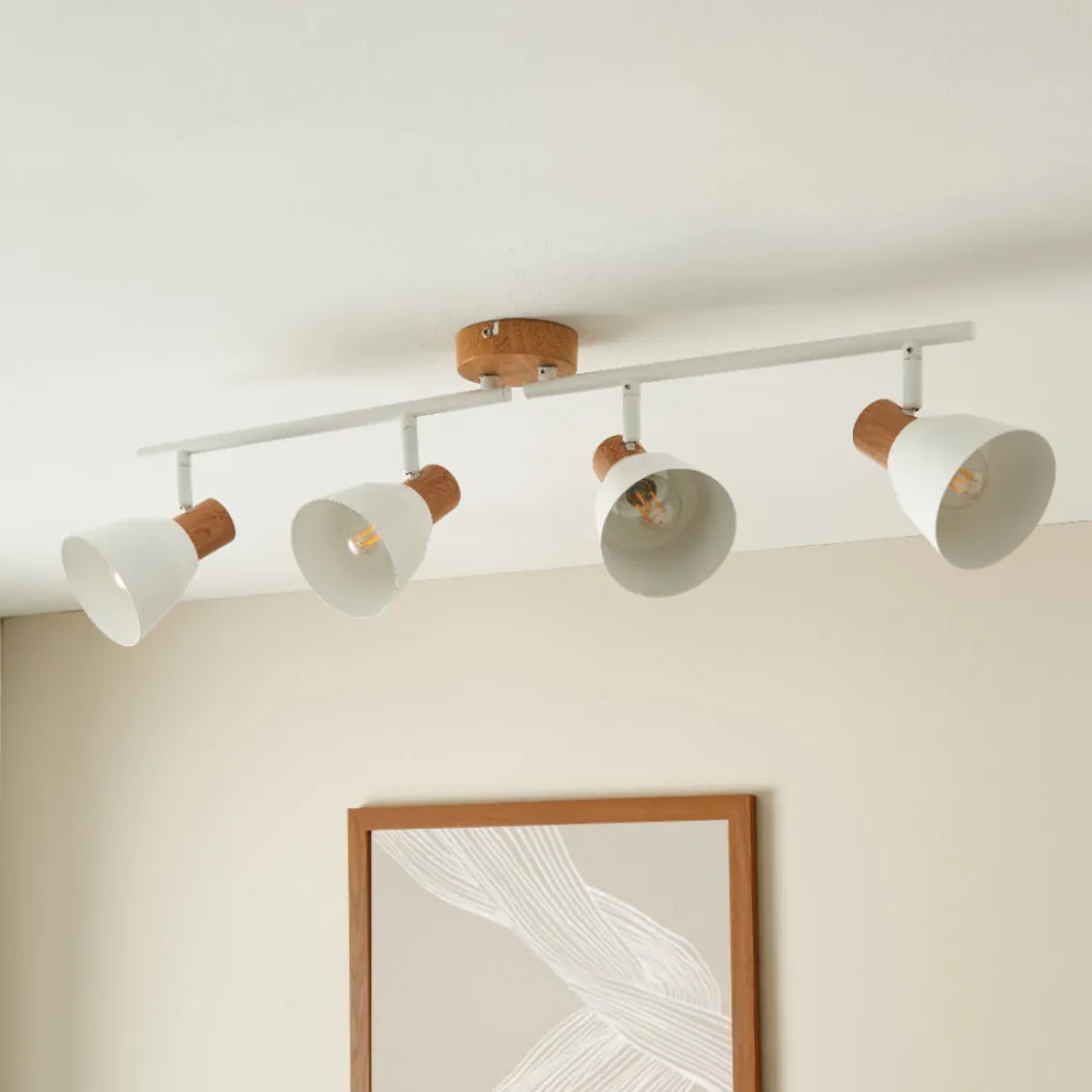 Seaton Matte White 4-Spot Bar