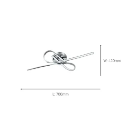 Selvina LED Flush Ceiling Light Polished Chrome