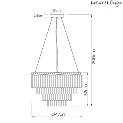 Seraphina Tiered Glass Chandelier