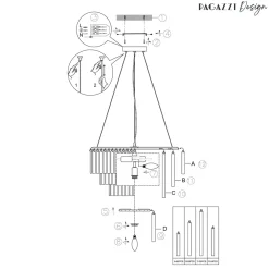 Seraphina Tiered Glass Chandelier