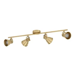 Seras 4-Light Antique Gold Spotlight Bar