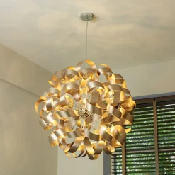 Seren 12 Light Bronze Ribbon Pendant Ceiling Light