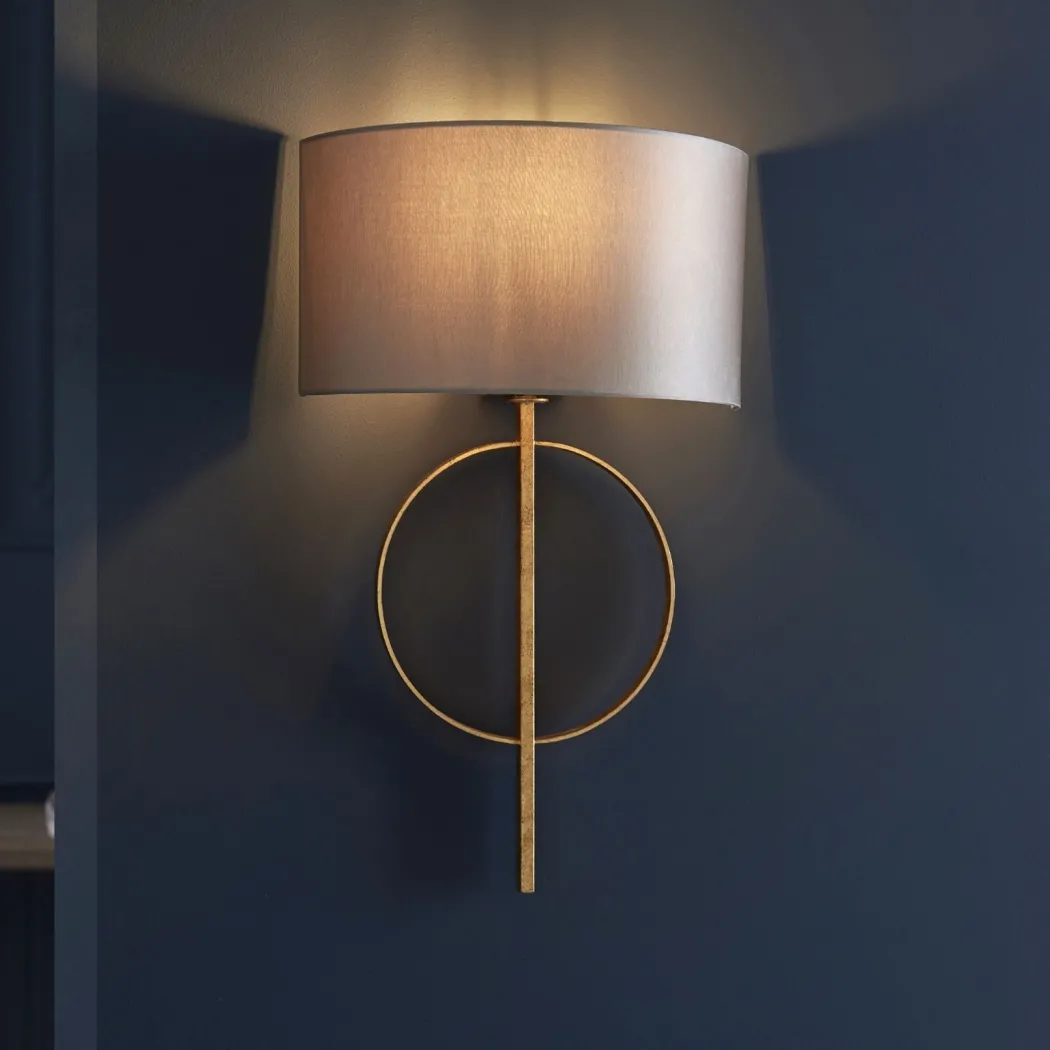Serenity Antique Gold & Mink Wall Light