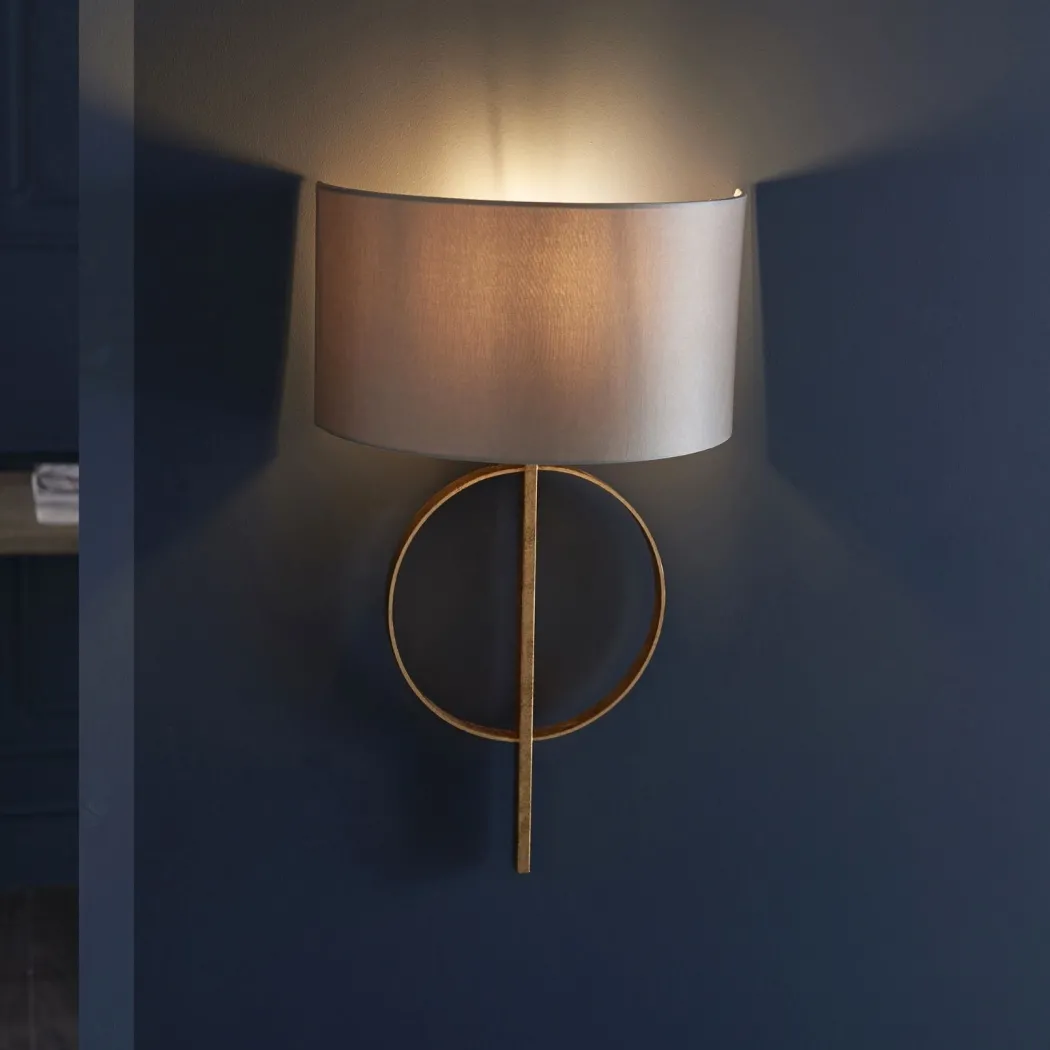 Serenity Antique Gold & Mink Wall Light