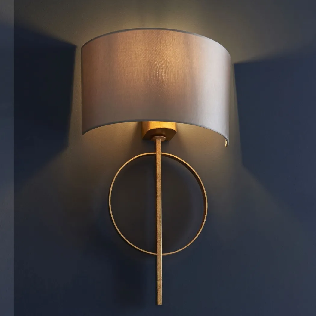 Serenity Antique Gold & Mink Wall Light