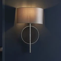 Serenity Antique Silver & Mink Wall Light