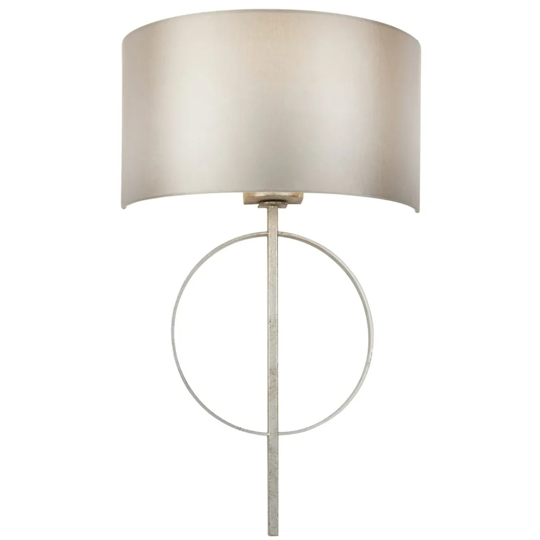 Serenity Antique Silver & Mink Wall Light