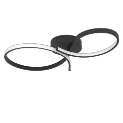 Serpins Black LED Flush Ceiling Light