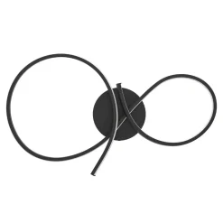 Serpins Black LED Flush Ceiling Light