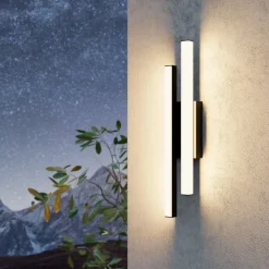 Serricella Black LED Outdoor Wall Light