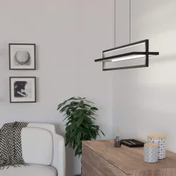 Siberia Black LED Ceiling Pendant Bar