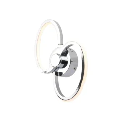 Simona 2 Light Polished Chrome LED Wall Light