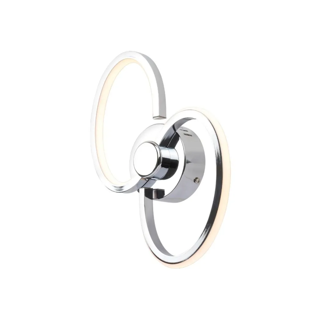 Simona 2 Light Polished Chrome LED Wall Light