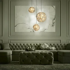 Skoura 3 Light Gold Ceiling Pendant