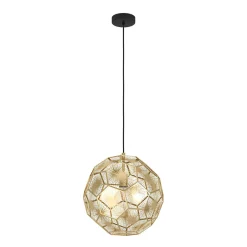 Skoura Black and Brass Ceiling Pendant Light