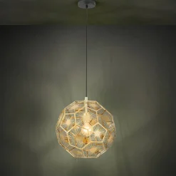 Skoura Black and Brass Ceiling Pendant Light