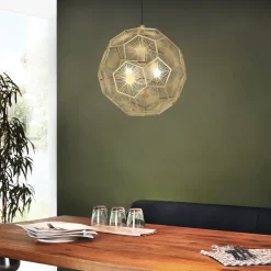Skoura Black and Brass Ceiling Pendant Light