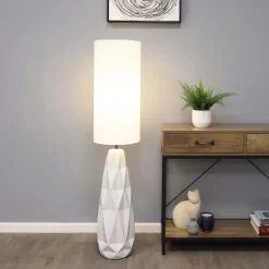 Skova White Ceramic Floor Lamp