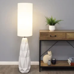 Skova White Ceramic Floor Lamp