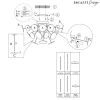 Skye 55cm Sputnik Semi-Flush Ceiling Light