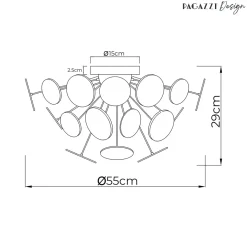 Skye 55cm Sputnik Semi-Flush Ceiling Light