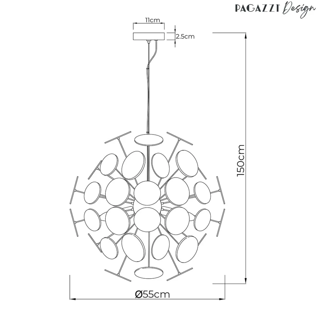 Skye 52cm Sputnik Ball Pendant