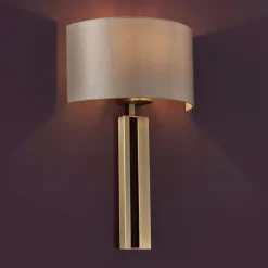 Sloane Antique Brass & Mink Wall Light