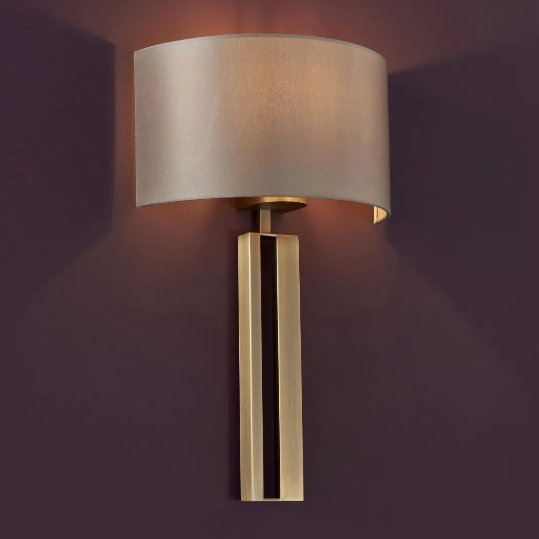 Sloane Antique Brass & Mink Wall Light