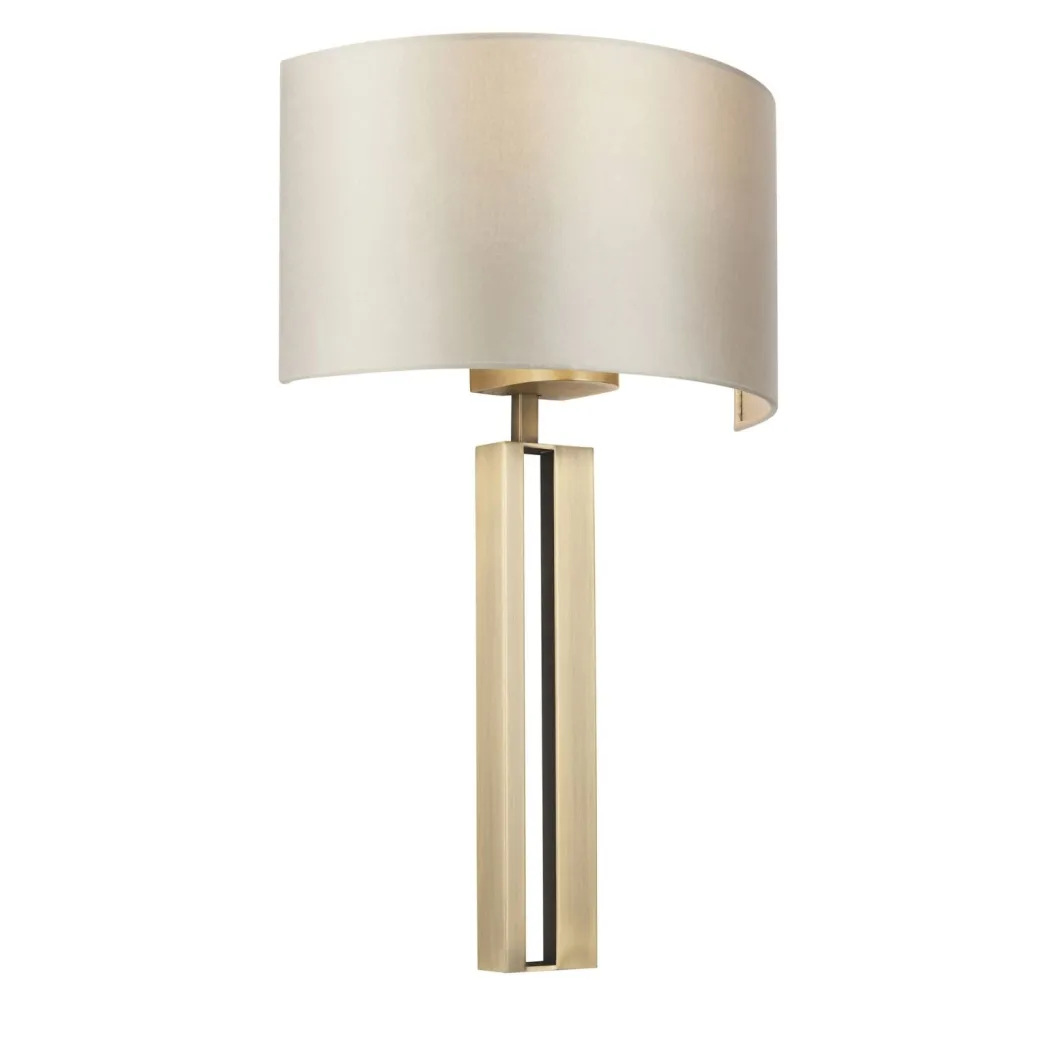 Sloane Antique Brass & Mink Wall Light