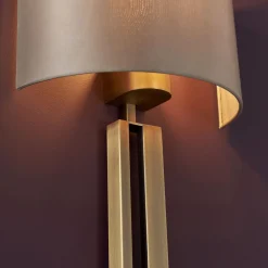 Sloane Antique Brass & Mink Wall Light