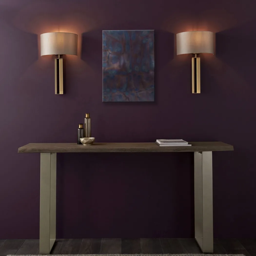 Sloane Antique Brass & Mink Wall Light
