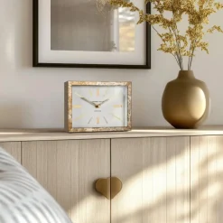 Smithfield Mantel Clock Bronze 8in
