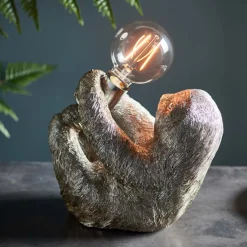 Snooze Vintage Silver Table Lamp