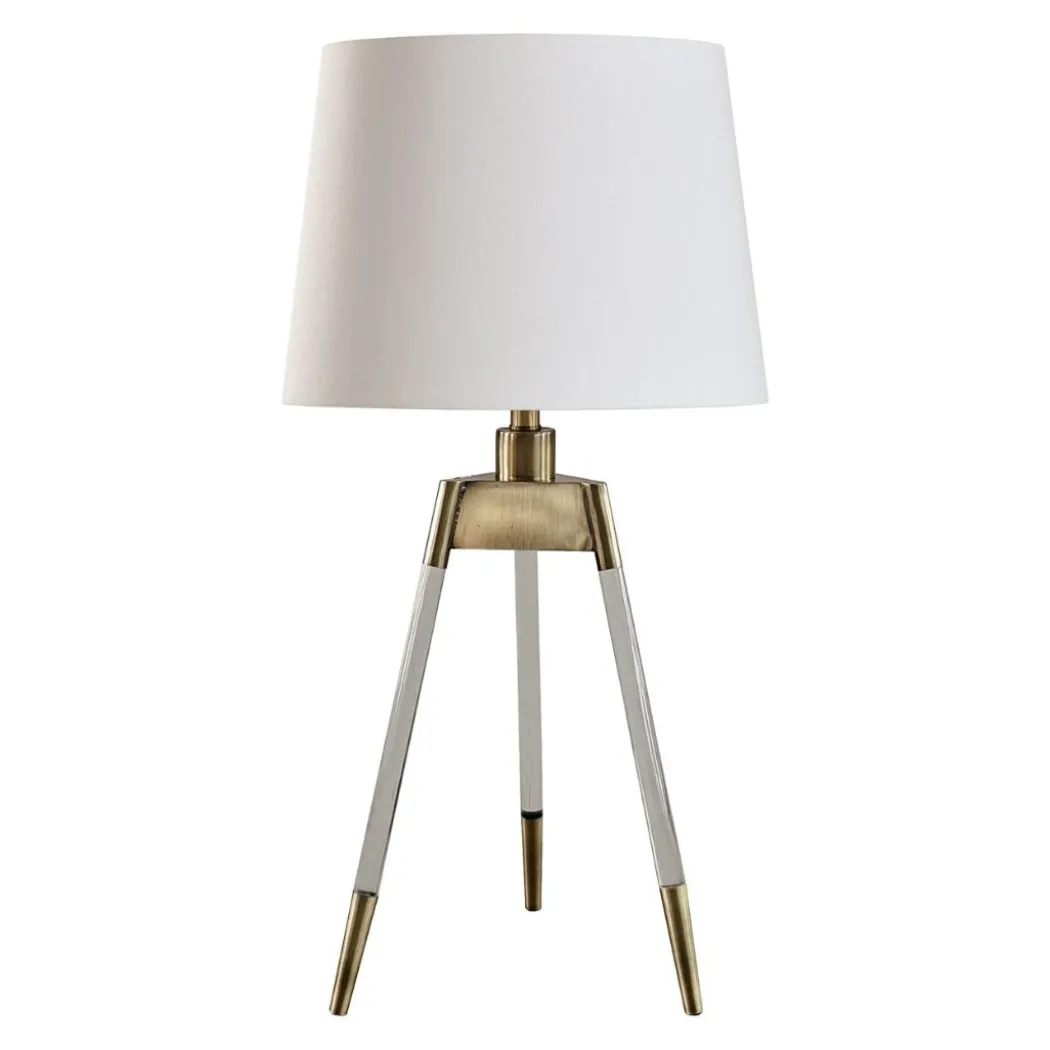 Sophie Antique Brass Tripod Table Lamp