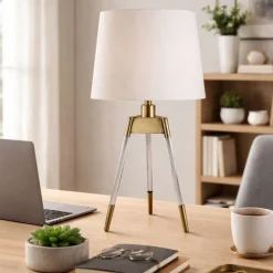 Sophie Antique Brass Tripod Table Lamp
