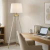 Sophie White and Antique Tripod Floor Lamp