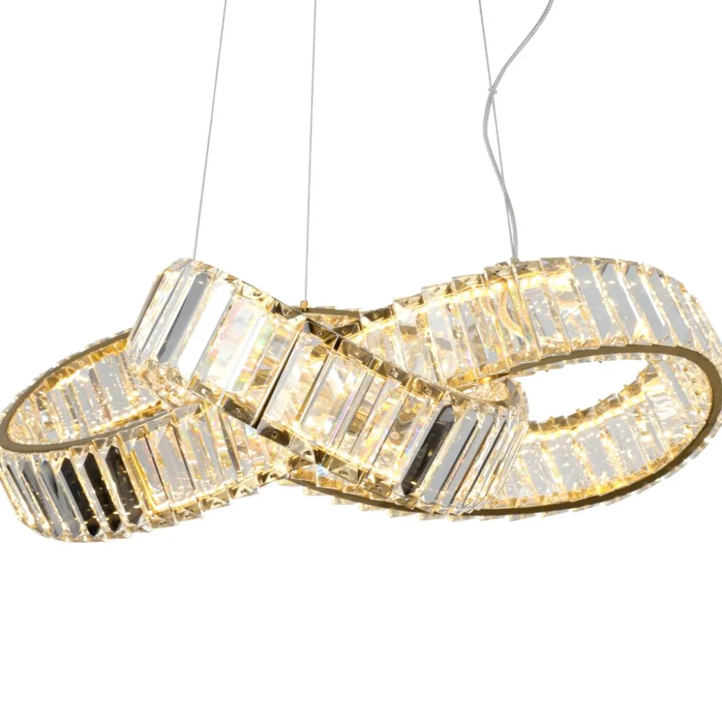 Sparkle Gold Knot LED Pendant Ceiling Light 38w