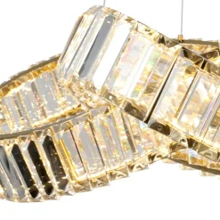 Sparkle Gold Knot LED Pendant Ceiling Light 38w