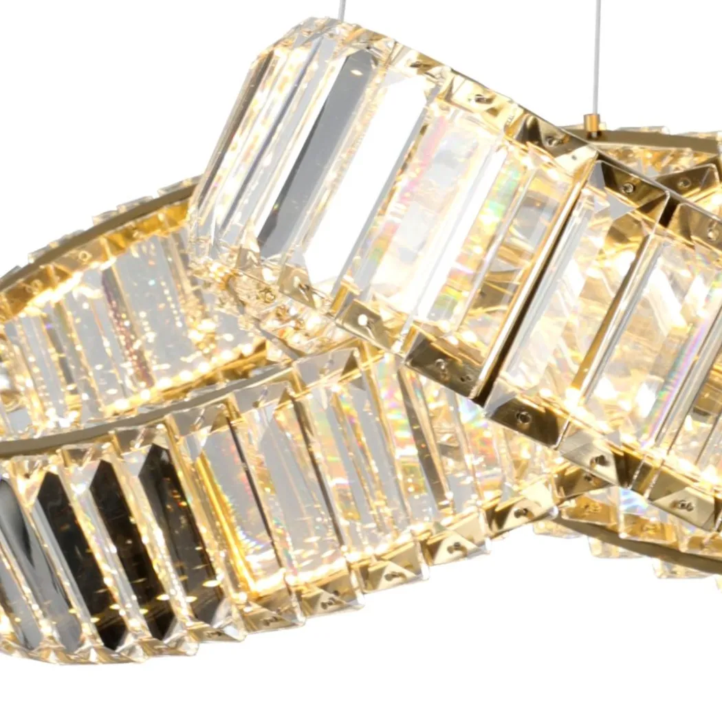 Sparkle Gold Knot LED Pendant Ceiling Light 38w