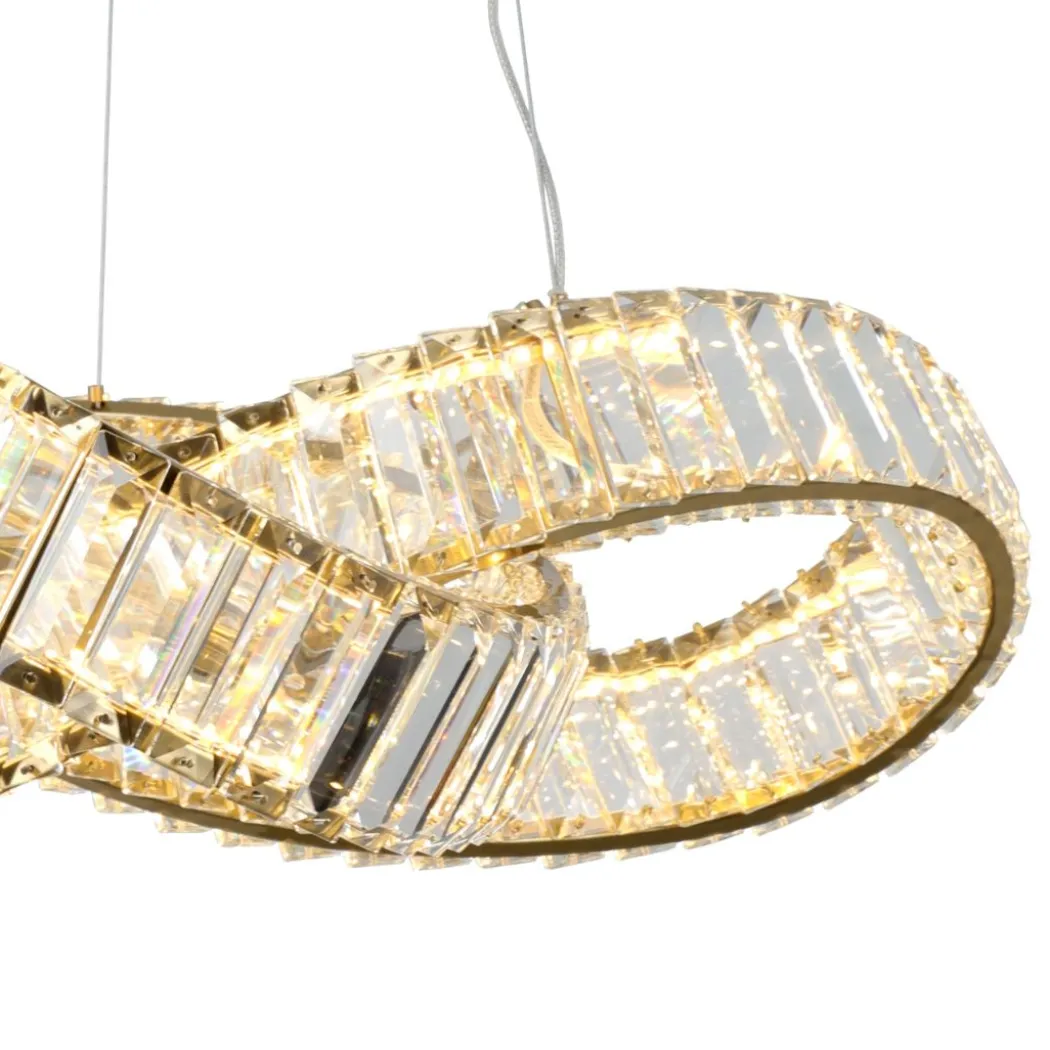 Sparkle Gold Knot LED Pendant Ceiling Light 38w