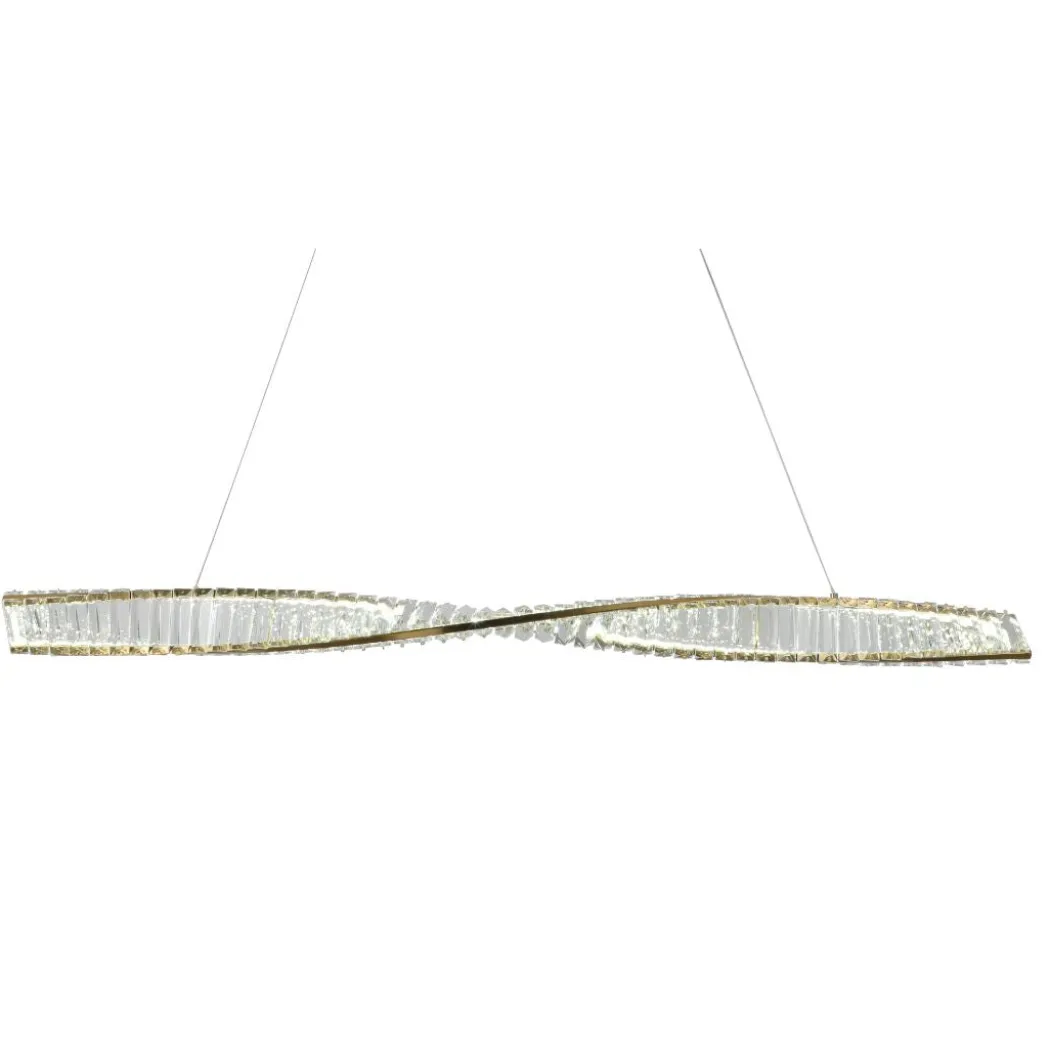 Sparkle Gold LED Linear Pendant Ceiling Light 36w