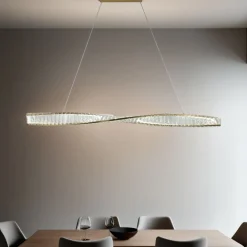 Sparkle Gold LED Linear Pendant Ceiling Light 36w