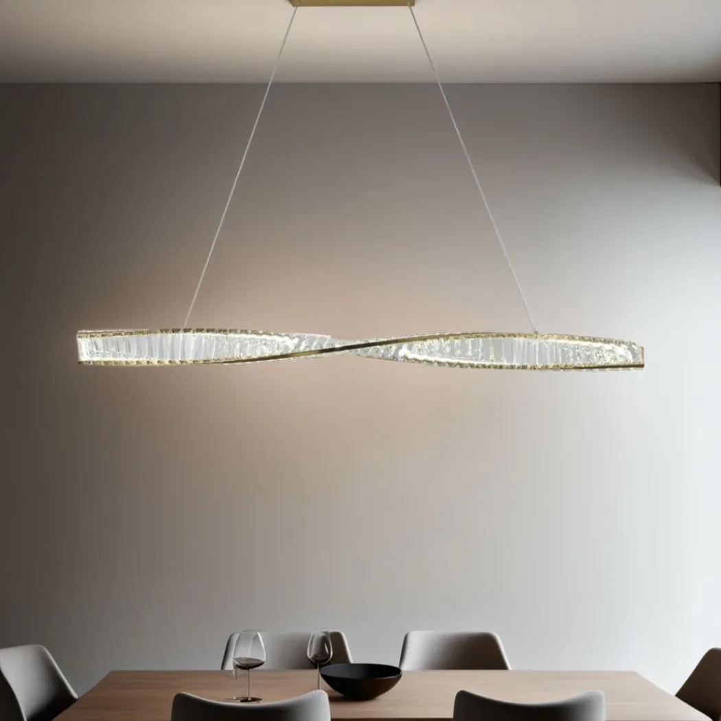 Sparkle Gold LED Linear Pendant Ceiling Light 36w
