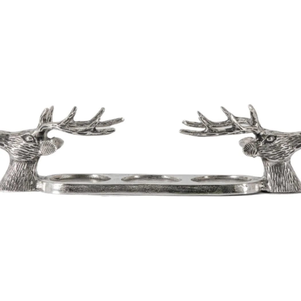 Stag Antique Finish Candle Holder